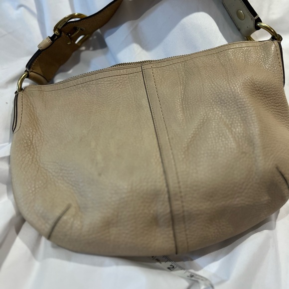 Coach Handbags - Coach Beige Leather Hobo Bag